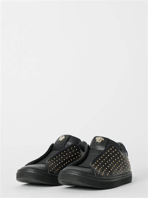 young versace black shoes|all black versace shoes.